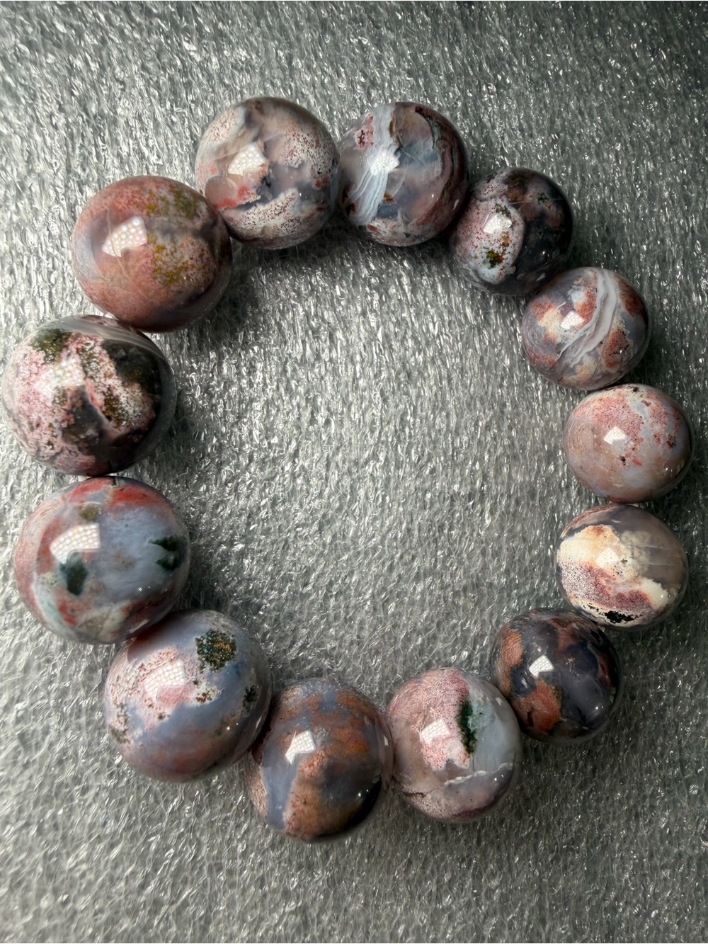 Incredible 17MM High Quality Monet Ocean Jasper Natural Crystal Bracelet